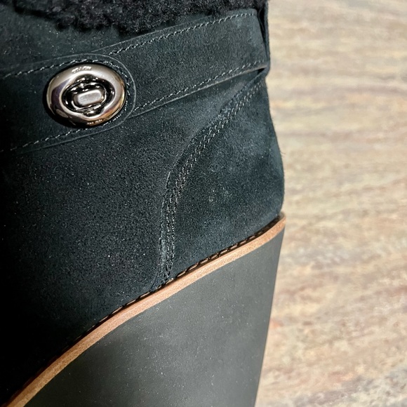 Coach Kenna wedge suede ankle boots with Sherpa - Picture 10 of 16